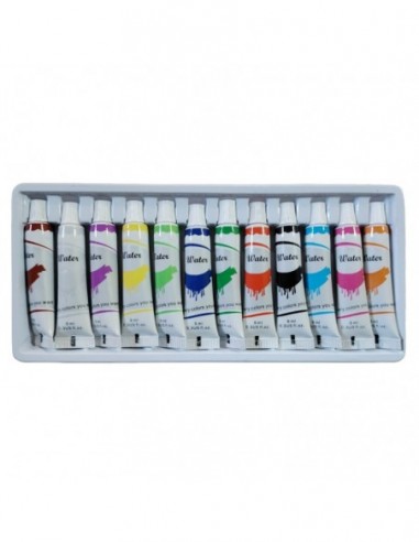 Acuarele tempera 12 culori 9 ml...