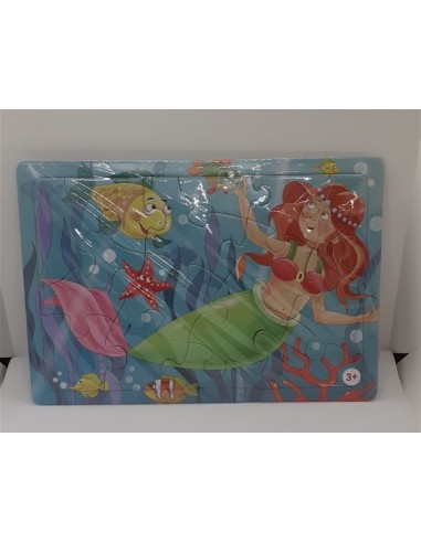 Puzzle pentru copii sirena cu pesti...