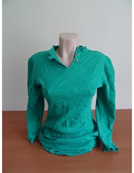 Bluza dama verde cu 2 nasturi