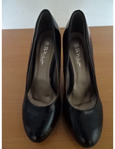 Pantofi cu toc dama negri eleganti