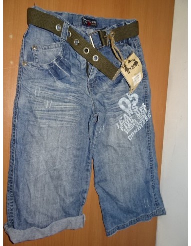 Jeans baieti albastri cu curea