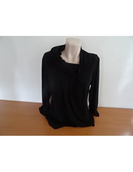 Bluza neagra cu guler eleganta