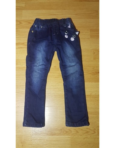 Blugi albastri cu pisicuta Yyfy Jeans